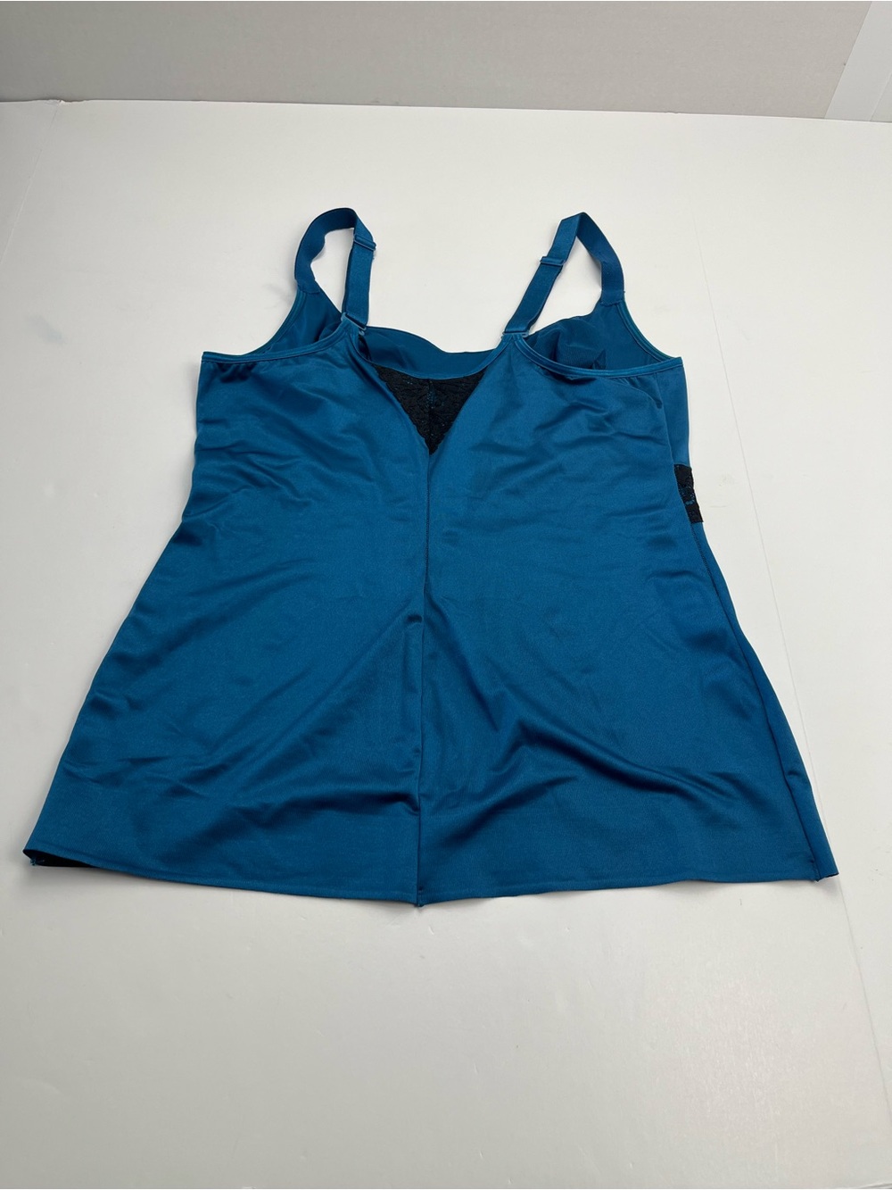 Ruby Ribbon Lace Cami Camisole Tank Top Size 40 Teal Blue Womens Style 3024 - Picture 7 of 7